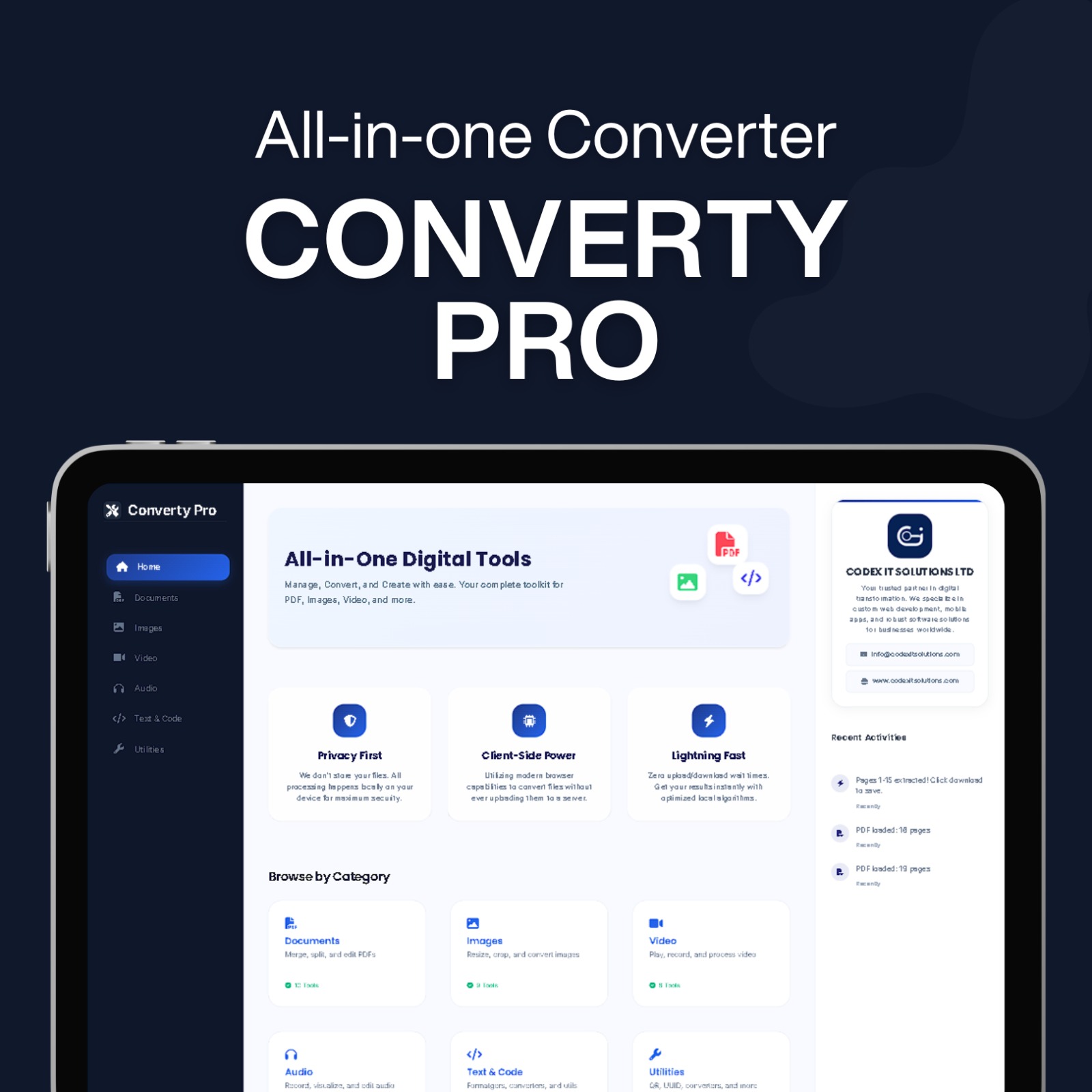 Converty Pro – Online File & QR Utility Platform